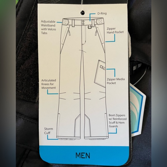 NWT Arctic Quest Men's Arctic Quest Black Winter Ski Pants 30” Inseam XXL - Picture 11 of 15